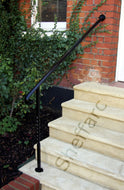 Bespoke wrought iron style handrail with post- balustrade - www.sheffarc.com