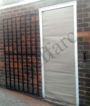 Steel door security grille / gate for home, office or garage - www.sheffarc.com