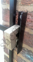 Steel door security grille / gate for home, office or garage - www.sheffarc.com