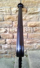 Set sized wrought iron style handrail with newel post for outside steps - www.sheffarc.com