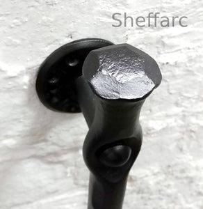 Rustic / Gothic ornamental wrought iron grab handle mobility aid - rail - bar - style 4 - www.sheffarc.com