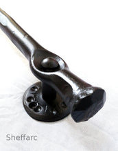 Rustic / Gothic ornamental wrought iron grab handle mobility aid - rail - bar - style 4 - www.sheffarc.com