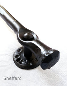 Rustic / Gothic ornamental wrought iron grab handle mobility aid - rail - bar - style 4 - www.sheffarc.com