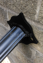 Adjustable wrought iron style handrail with newel post - www.sheffarc.com