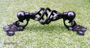 Ornamental wrought iron metal grab handle mobility aid - rail - bar - style 3 - www.sheffarc.com