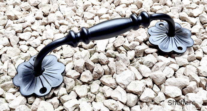 Ornamental wrought iron grab handle, mobility aid - rail - bar - style 2