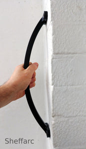 Arched wrought iron metal mobility aid grab handle - rail - bar - style 6 - www.sheffarc.com