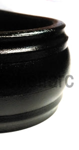 Set sized wrought iron style handrail with newel post for outside steps - www.sheffarc.com
