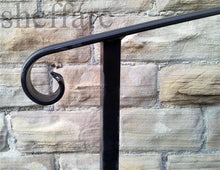 Set-Size wrought Iron handrail + 2 posts with footplates - www.sheffarc.com