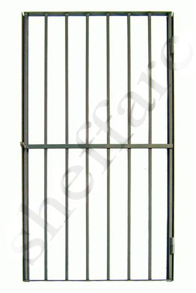 Hinged door security gate / grille for home, office or garage