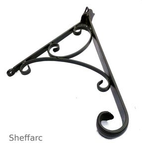 1 or 2 Step Ornamental wall mounted handrail with scrolls - mobility aid - www.sheffarc.com
