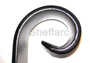 Wall and post fixed - Adjustable angle wrought iron metal handrail for outside garden steps - www.sheffarc.com