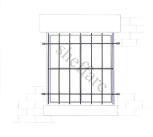 Window security grilles for garage, office and home, Raised or Flat Fixed - www.sheffarc.com