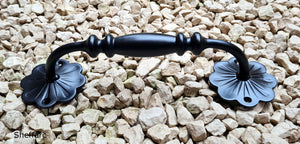 Ornamental wrought iron grab handle, mobility aid - rail - bar - style 2