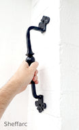 Ornamental sloping mobility aid for elderly / disabled, grab handle / rail / bar - style 13 - www.sheffarc.com