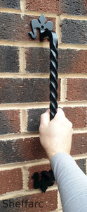 Ornamental wrought iron mobility aid grab handle - rail - bar - style 1 - www.sheffarc.com
