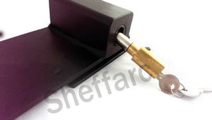 Door Security Hasp and Staple - Heavy Duty with Shielded Lock - www.sheffarc.com